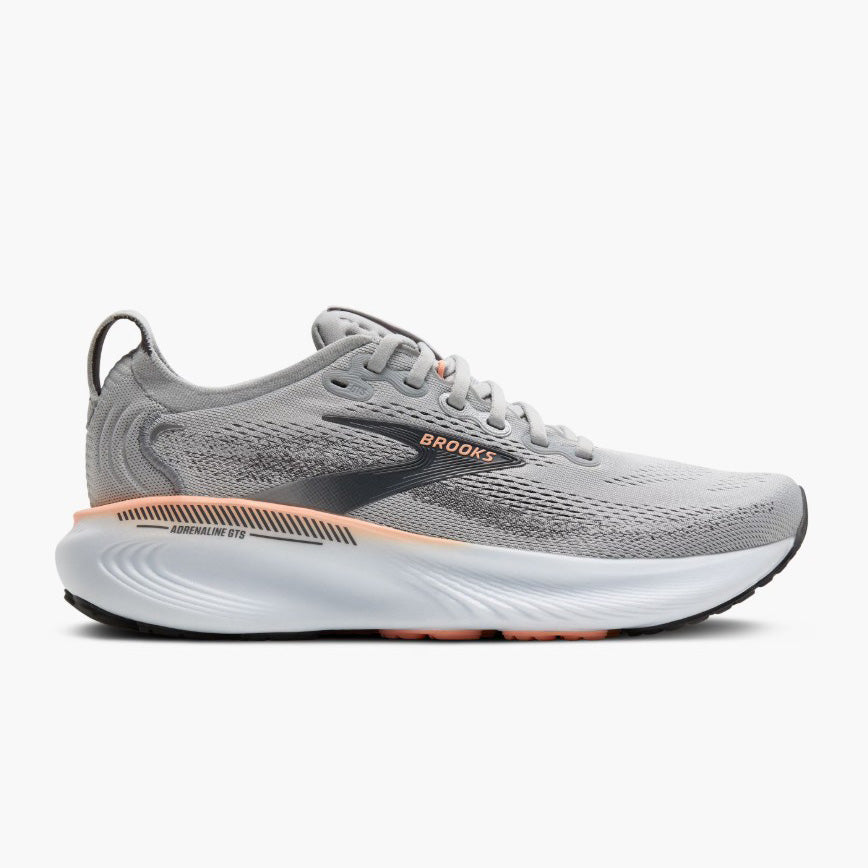 Brooks Women's Adrenaline GTS 25 - Grey/Blackened Pearl/Coral