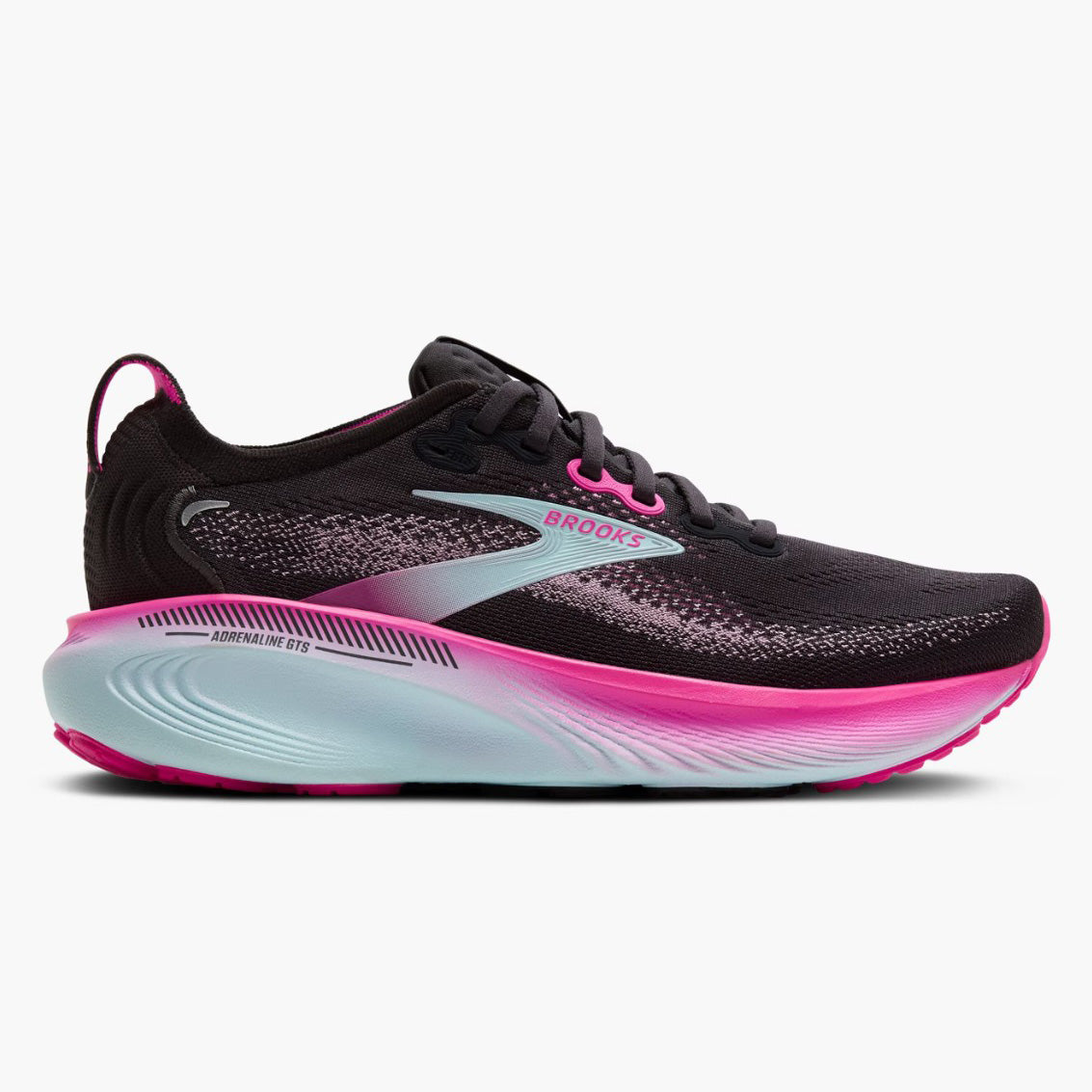 Brooks Women's Adrenaline GTS 25 - Black/Cyber Pink/Iced Aqua