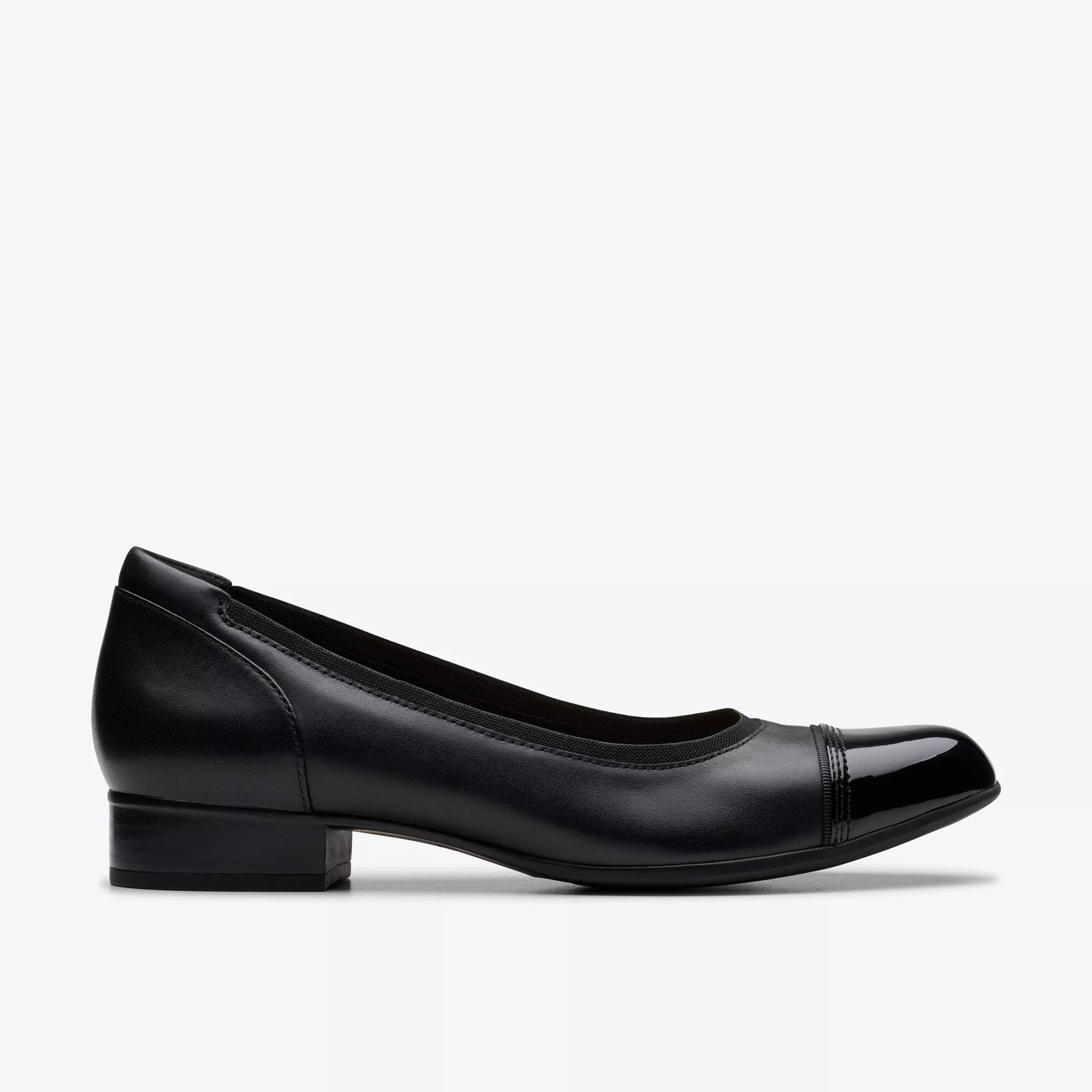 Clarks ladies black court shoes shop