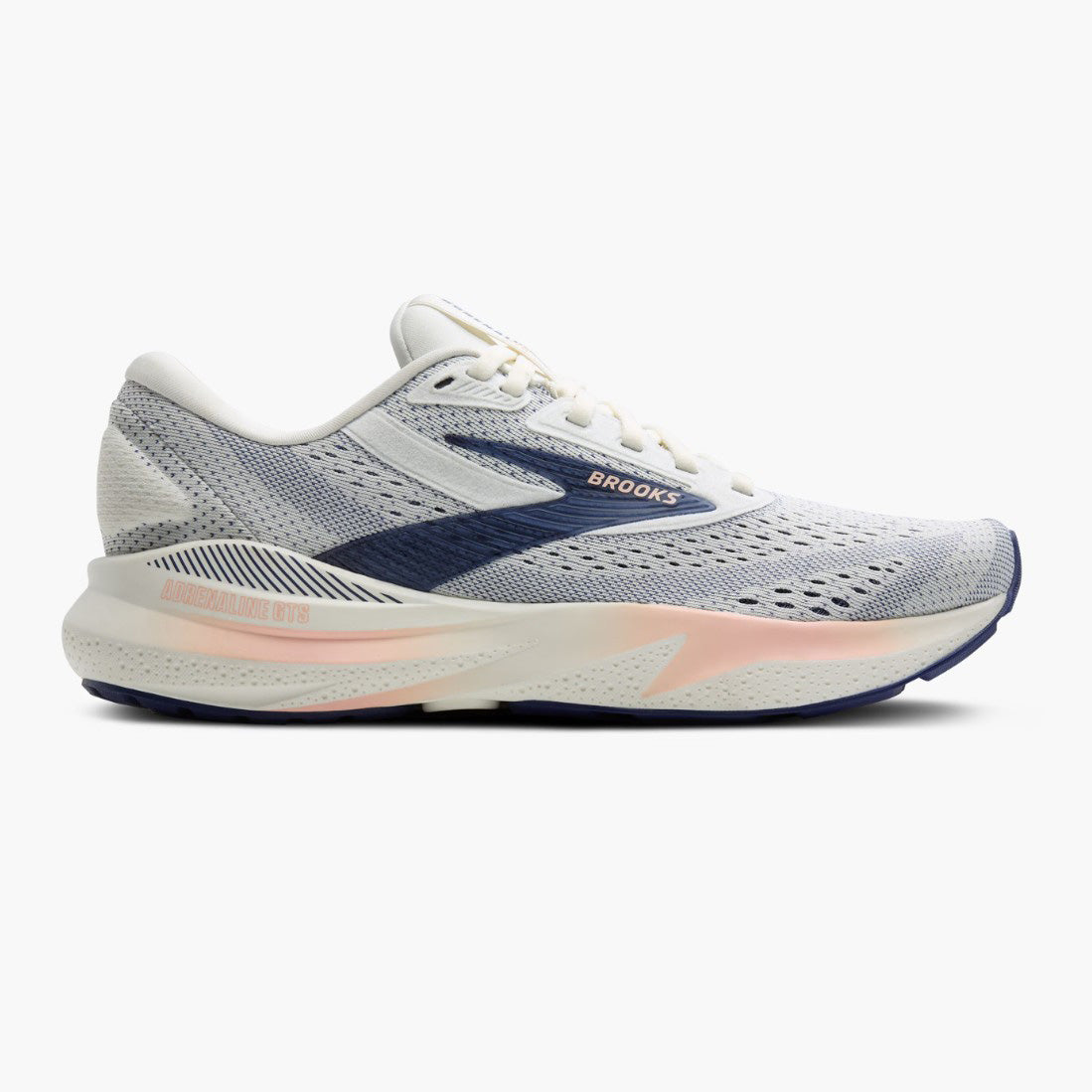 Brooks Women's Adrenaline GTS 24 - Grey/Blue Ribbon/Peach