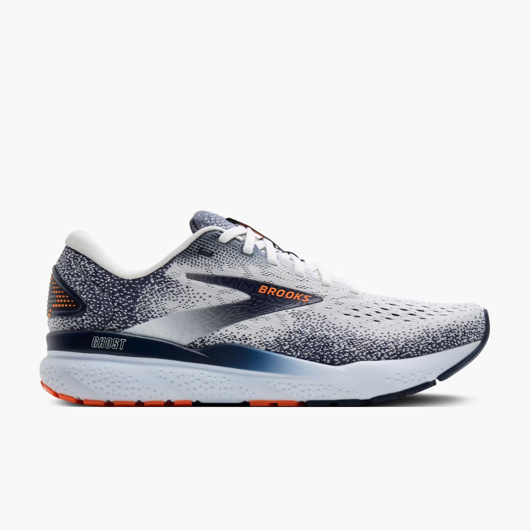 Brooks Men's Ghost 16 - White/Peacoat/Orange