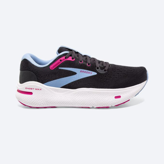 Brooks Women's Ghost Max - Ebony/Open Air/Lilac Rose