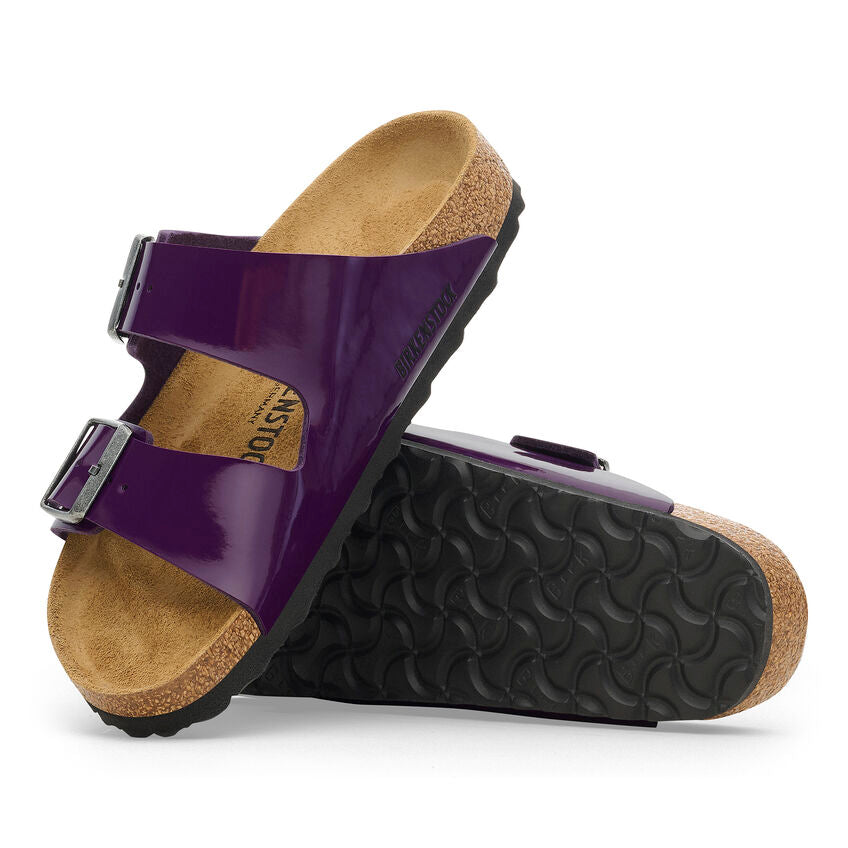 Birkenstock Women's Arizona Birko-Flor - Medium/Narrow - Patent Acai