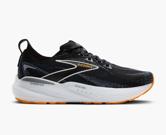 Brooks Men's Glycerin GTS 22  - Black/Country Blue/Orange Pop