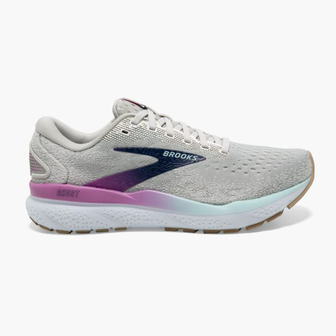 Brooks Women's Ghost 16 - White/Grey/Estate Blue