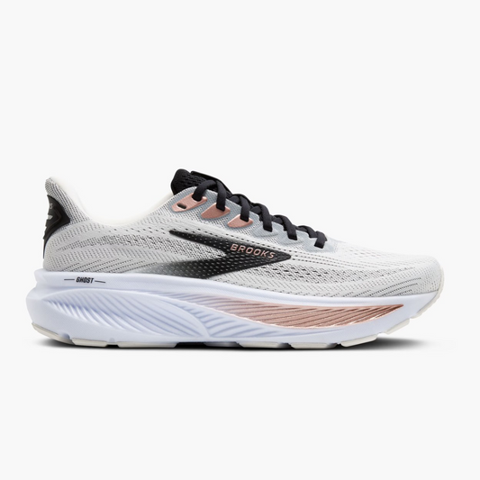Brooks Women's Ghost 17 - White/Black/Rose Gold