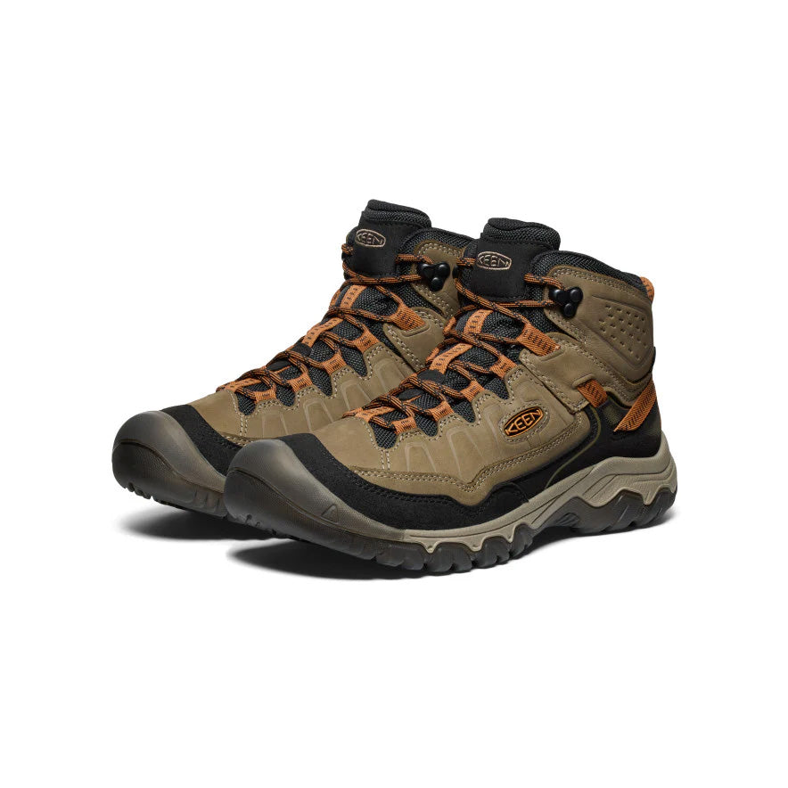 Keen Men's Targhee IV Waterproof Hiking Boot - Sea Turtle/Roasted Pecan