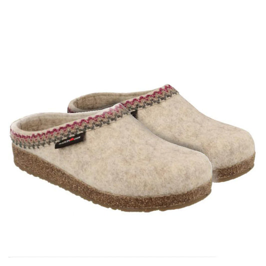 Haflinger Grizzly Zigzag Clog - Natural