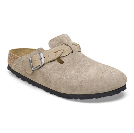 Birkenstock Women's Boston Braided Suede Leather - Narrow